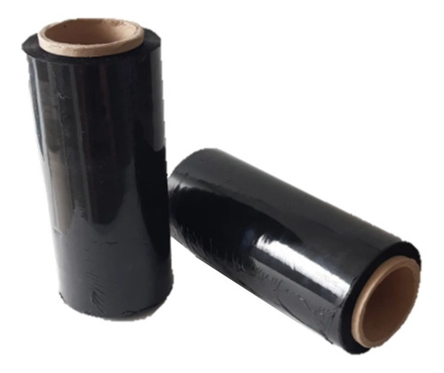 Rollo Plástico Vinipel Papel Chicle Negro Strech 25cm 300mt