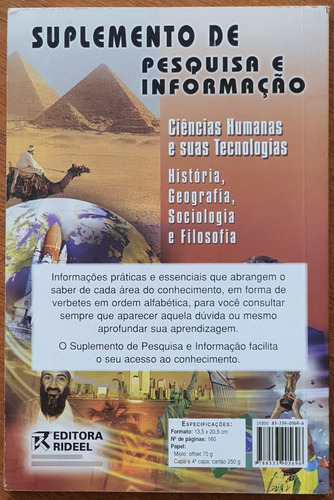 Livro Suplemento De Pesquisa E Informação Ciências Humanas E Suas Tecnologias (Usado)
