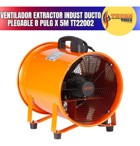 Ventilador Extractor Indust. C/ Ducto Plegable 8 PuLG X 5m