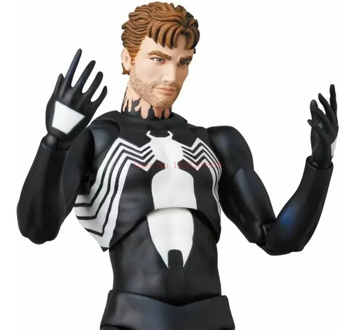 Maqueta Móvil De Figura De Acción Mafex 147 Black Spiderman,