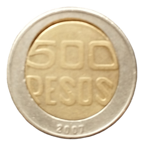 Moneda De 500 Error De Acuñación Descentrada De Colección