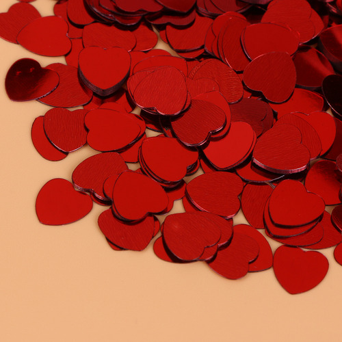 Confeti De Lentejuelas Con Forma De Corazón Morado, 2000 Uni