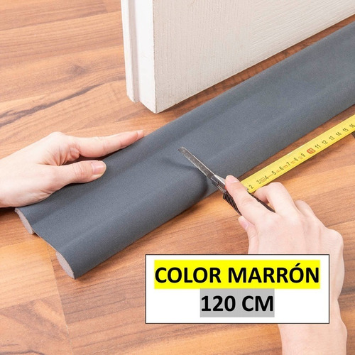 Imagen 4 de 8 de Zócalo Burlete Suprabond Doble Bajo Puerta 120cm - Marrón