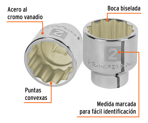 Dado 12 Puntas Cuadro 3/4' 2' 13869