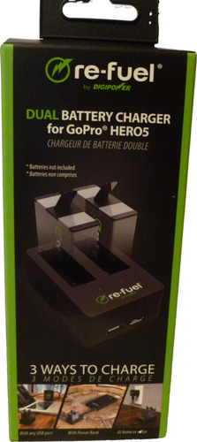 Cargador Dual De Baterías Para Cámara Gopro Heros5