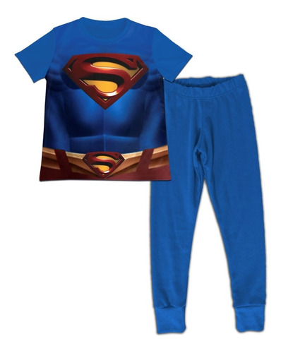 Pijama Niño Manga Corta Superman Algodon