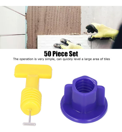 Kit De Sistema Nivelación Azulejos 50 Piezas Espaciador Piso