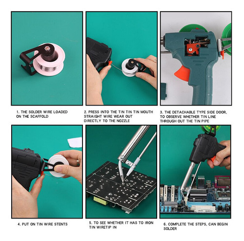 Kit De Soldadura Profesional Con Pistola Térmica Interna Por