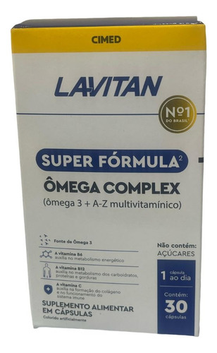 Lavitan Super Formula Ômega Q10 Complex Cimed 30 Capsulas