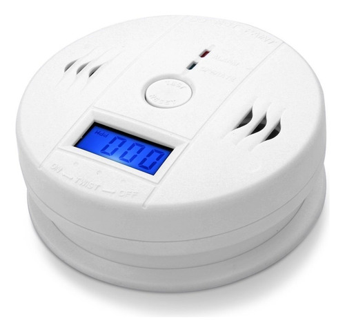1 Detector De Monóxido De Carbono + 1 Sensor Humo Alarma Color Blanco