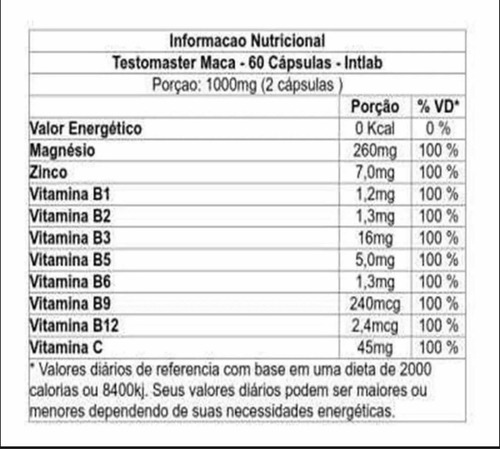 Imagem 2 de 3 de Testomaster Maca 60 Capsulas Original