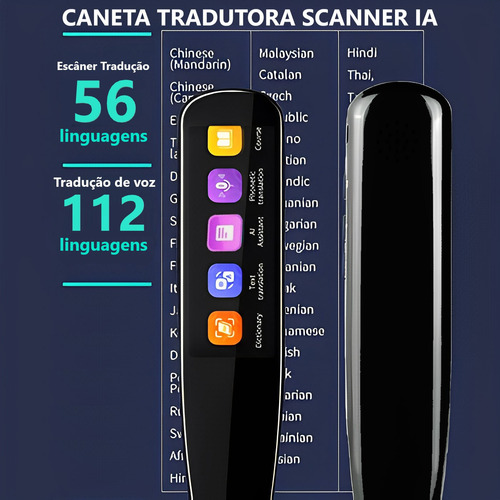 Caneta Tradutora Scanner Tradução Voz Texto Instantânea