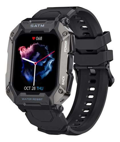 Relojes Lige Smart Watch Bluetooth 5 Atm Negros A Prueba De