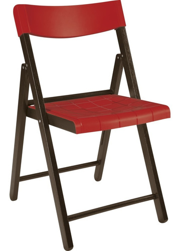 Cadeira De Madeira Assento Plástico Potenza Cores Tramontina