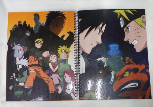 Naruto Paquete De Dos Libretas 1 Tamaño Carta Y 1 Media Cart
