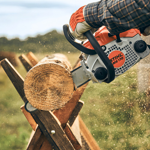 Motosierra Stihl Ms 170 de 30,1 cc a gasolina de 1,8 CV, color naranja