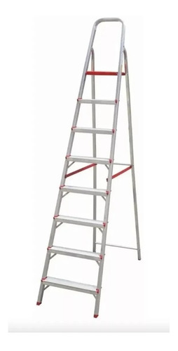 Imagen 1 de 3 de Escalera Hogareña 8 Escalones Aluminio 209cm Lusqtoff