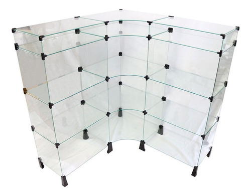 Balcao De Vidro Em L 1,00 X 1,10 X 0,30