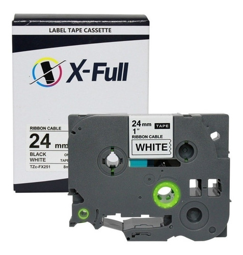 Imagem 5 de 5 de Fita Compativel Rotulador Brother Tze-fx251 Branca Xfull
