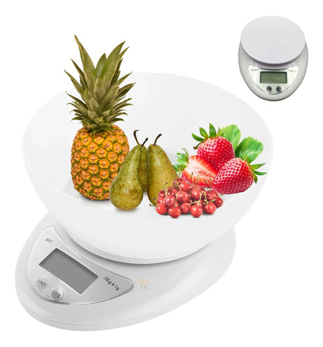 Balanza Digital Pesa Cocina + Bowl Medidor Repostería 