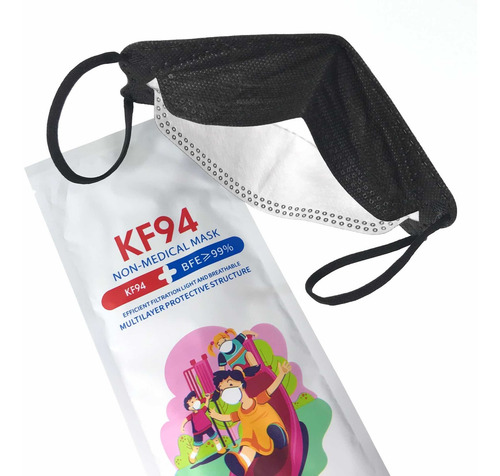 Imagen 6 de 10 de Cubrebocas Kf94 Infantil Mascarillas A Elegir Colores 50pzs