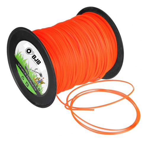 LOJA BUY BUY Fio nylon 2kg 3mm roçadeira quadrado para garthen resistente Laranja