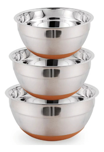 Bowls Set X 3 Acero Inoxidable