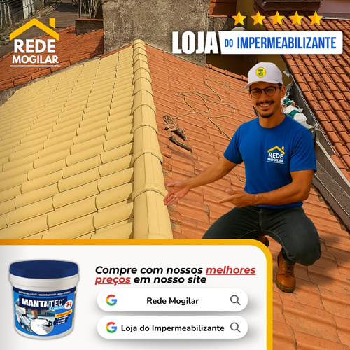 Kit 12kg Manta Emborrachada Telha Colonial +tecido Bidim