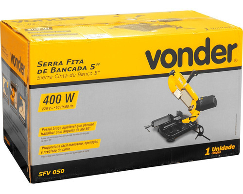 Serra Fita Horizontal Bancada 5 Polegada 220v Sfv 050 Vonder