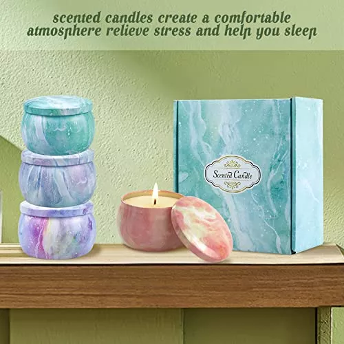 Velas perfumadas para el hogar, velas perfumadas para mujeres, paquete de 2  velas portátiles de aromaterapia para relajación, regalo ideal para