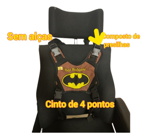 Cinto Infantil Vermelho Sólido Para Cadeiras De Rodas.