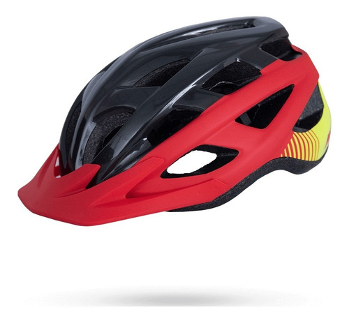 Capacete Asw Bike Fun Vermelho Preto Bicicleta Montain Bike