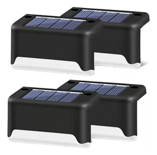 Pack 4 Luces De Escalera Solar - Led Blanco Calido - Ip65