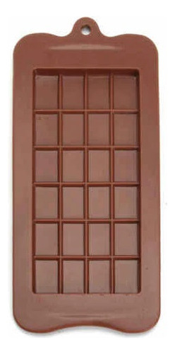 1 molde rectangular de silicona para chocolates cuadrados color marrón claro Pastelería CL