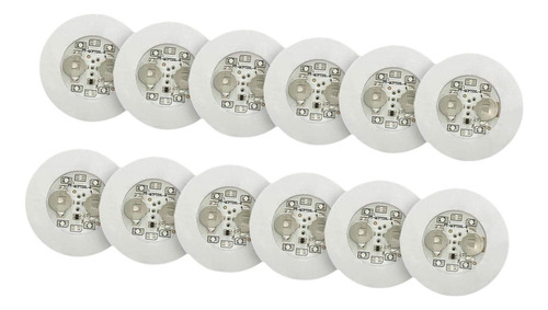 Posavasos Led, 7 Colores, Luces Adhesivas Led Rgb, 12 Piezas