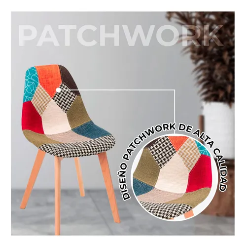 Pack 4 Sillas Eames Patchwork