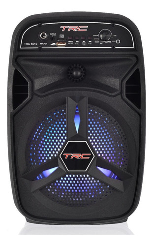 Caixa De Som Amplificada 5510 Bluetooth 100w Usb Rádio Trc Cor Preto 110V/220V