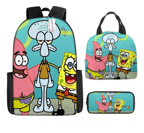 Mochila Periférica De Bob Esponja De Desenho Animado Transfr