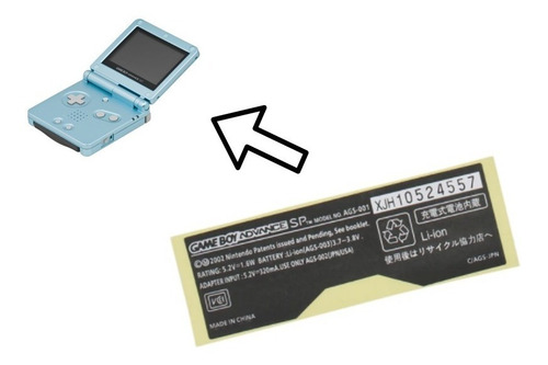 Stikers Gba Sp / Gameboy Advance Sp Etiqueta Nintendo