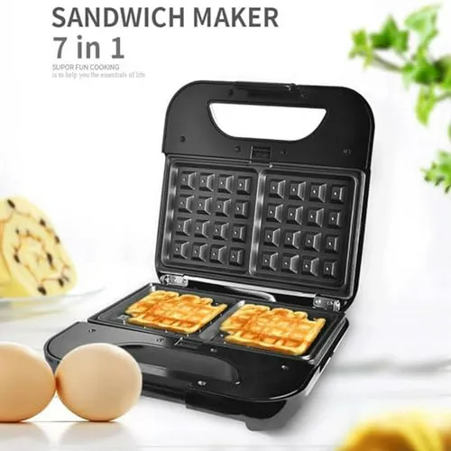 Maker 7 En 1 Para Waffles Y Sándwiches, 800w Compatible Con