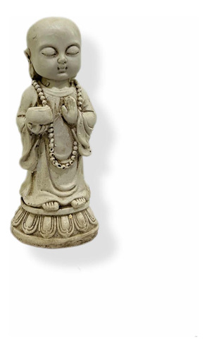 Buda Monje Bebé Protector Parado Sobre Loto Apto Exterior
