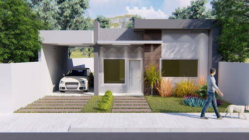 Imagem 2 de 10 de Planta De Casa 2 Quartos - Projeto Arquitetônico Completo
