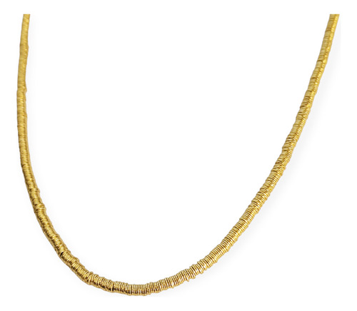 Collar Mostacilla Enchapado Oro 18k 50cm