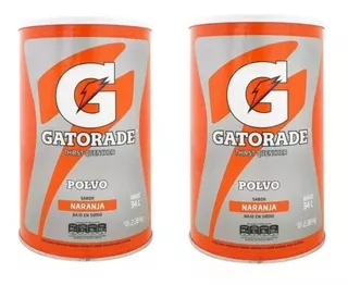 Gatorade En Polvo 2 Latas Naranja Rinde 34 Lts 2.38 Kilos