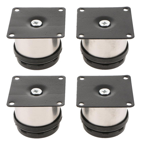 4x Muebles Pies Pequeña Sala Metal Patas De Piezaza 6cm