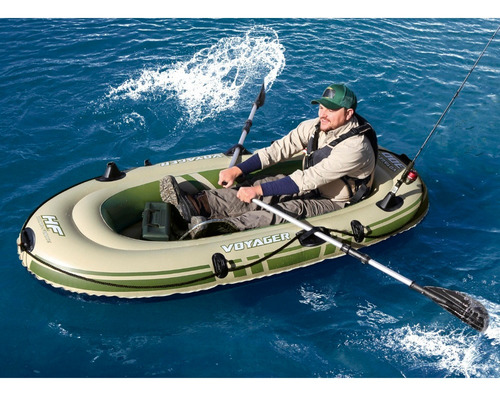 Imagen 7 de 10 de Bote Gomón Inflable Voyager 300 Bestway 2 Personas + 2 Remos