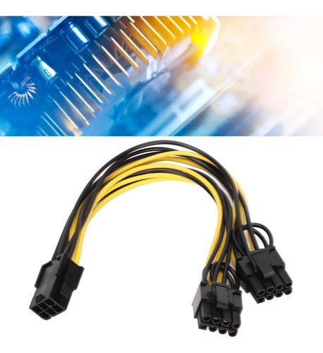 Cable De Alimentación Pcie Hembra De 6 Pines A 2 Gpu Pcie De