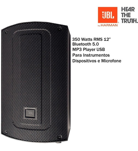 Caixa Ativa Jbl Max12 12 350w Rms Com Bluetooth E Usb - Top