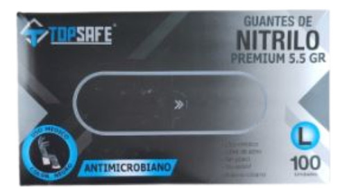 Guantes Nitirlo Negro Premium 5.5 Top Safe Talla L