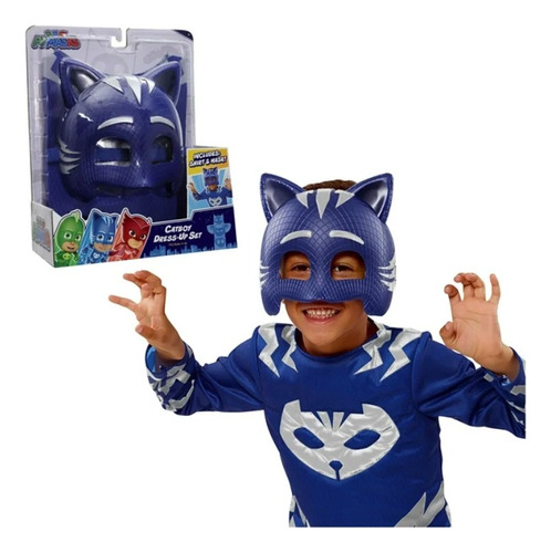 Pj Mask Turbo Blast Catboy Set Ropa Y Mascara
